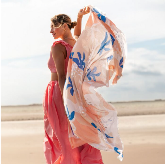 Katie Loxton | Botanical Printed Foil Scarf