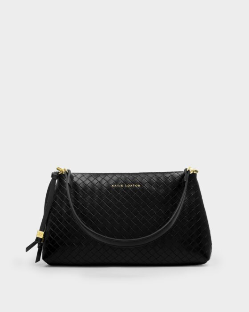 Katie Loxton | Black Nova Woven Texture Clutch