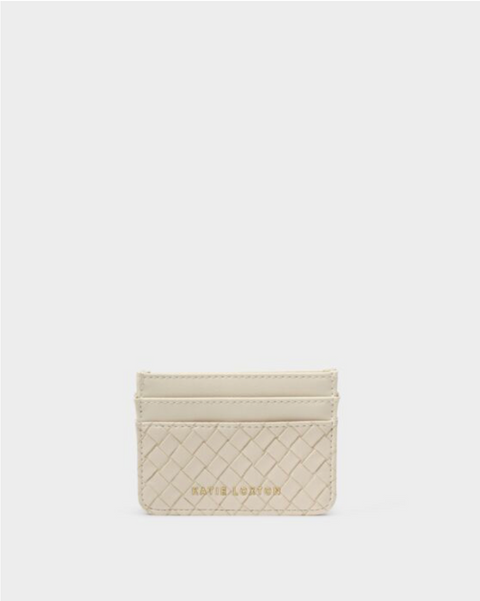 Katie Loxton | Off White Nova Woven Texture Card Holder