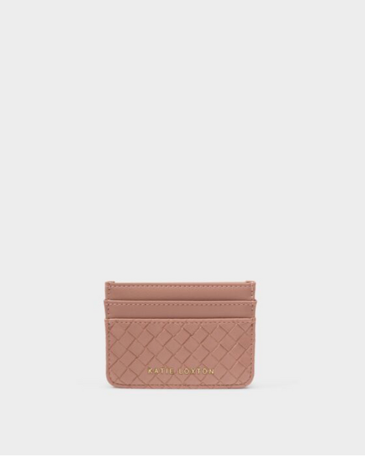 Katie Loxton | Pink Clay Nova Woven Texture Card Holder