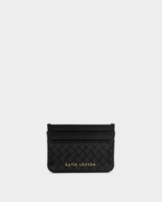 Katie Loxton | Black Nova Woven Texture Card Holder