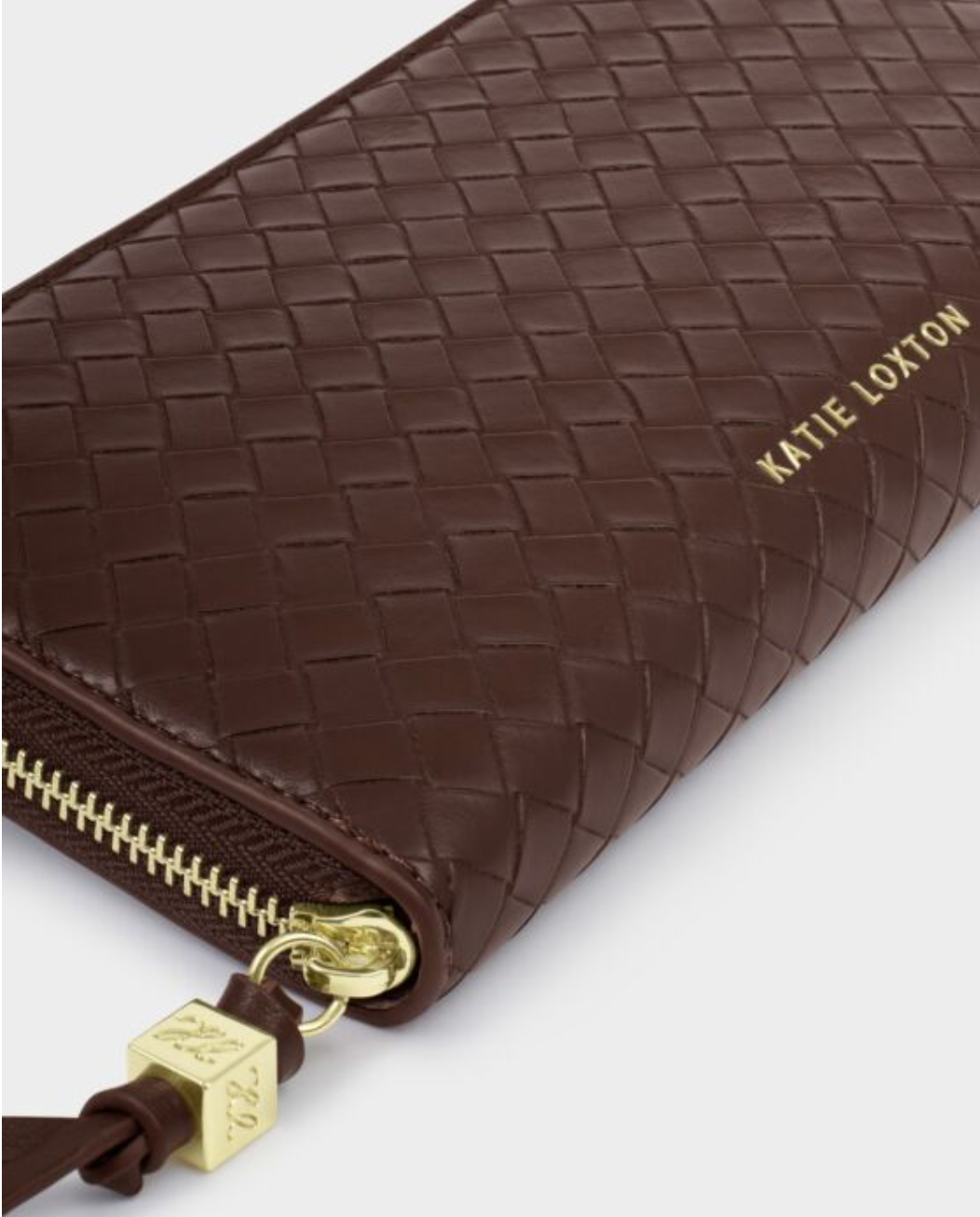 Katie Loxton | Chocolate Nova Woven Texture Large Purse