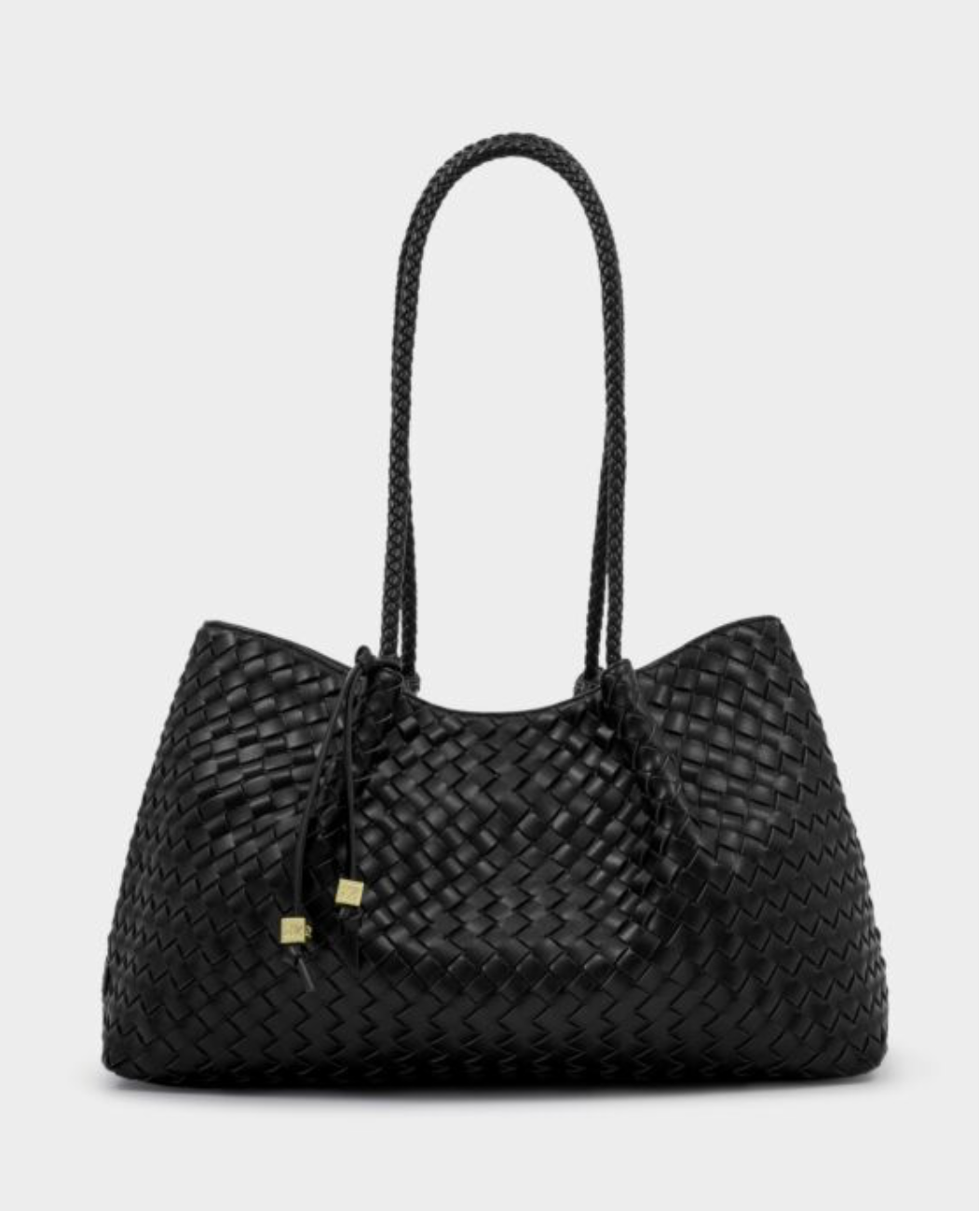 Katie Loxton | Black Nova Hand Woven Small Shoulder Tote