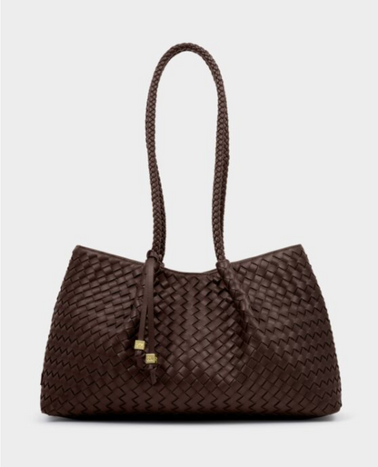 Katie Loxton | Chocolate Nova Hand Woven Small Shoulder Tote