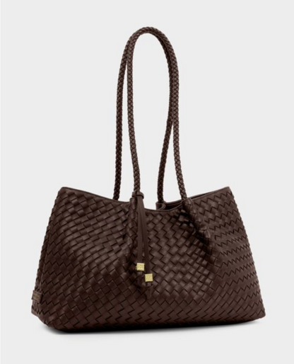Katie Loxton | Chocolate Nova Hand Woven Small Shoulder Tote