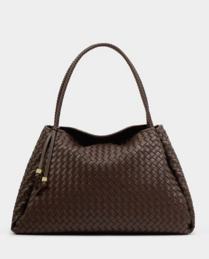 Katie Loxton | Chocolate Nova Hand Woven Large Shoulder Bag