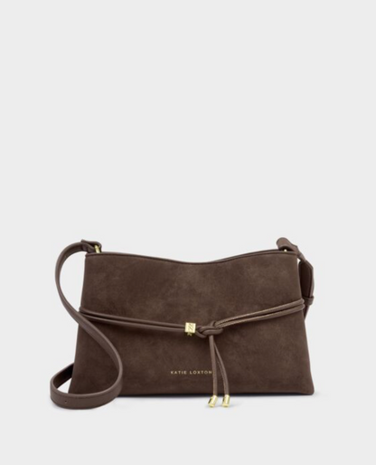 Katie Loxton | Bitter Chocolate Lori Suedette Crossbody Bag