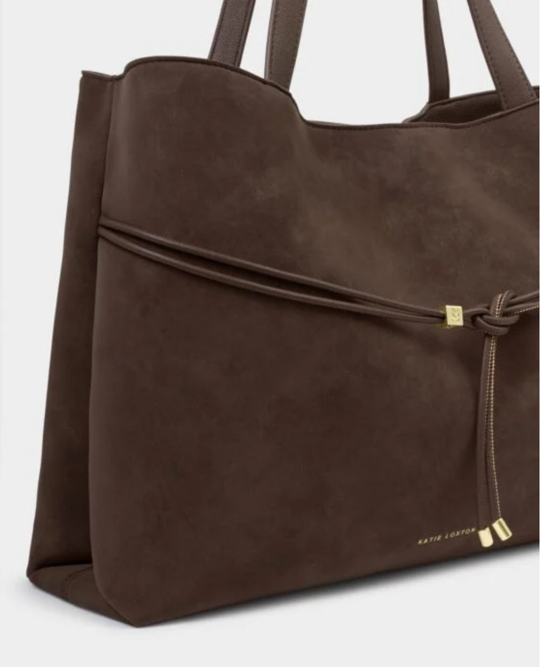 Katie Loxton | Bitter Chocolate Lori Suedette Tote Bag