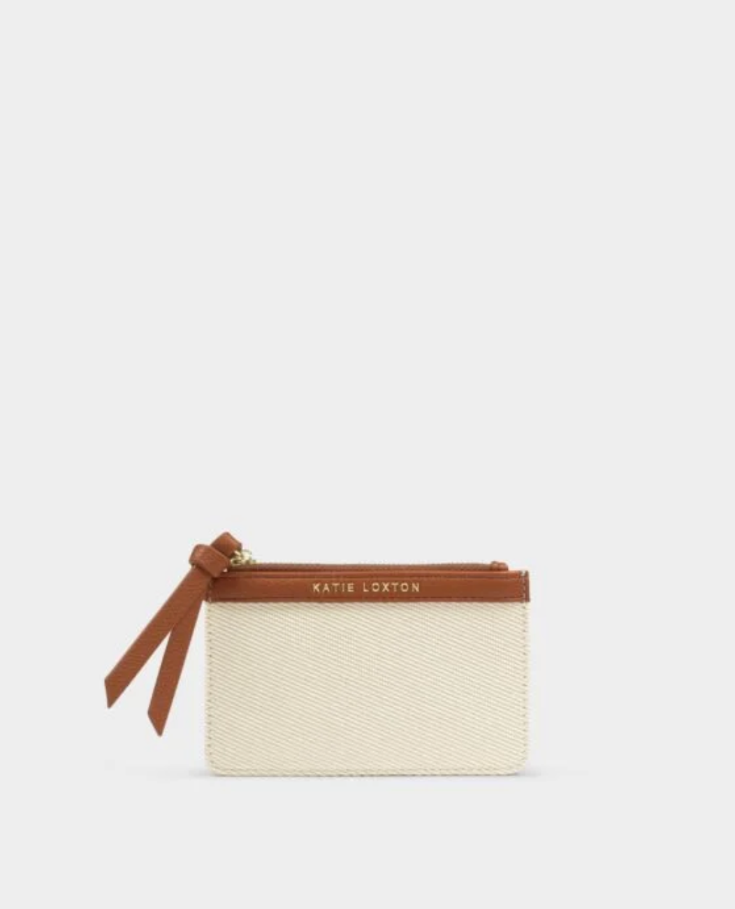 Katie Loxton | Cognac Hallie Canvas Coin & Card Holder