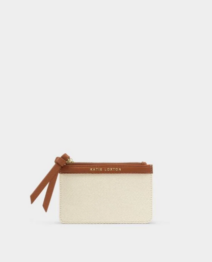 Katie Loxton | Cognac Hallie Canvas Coin & Card Holder