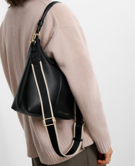 Katie Loxton | Black Hallie Satchel Bag