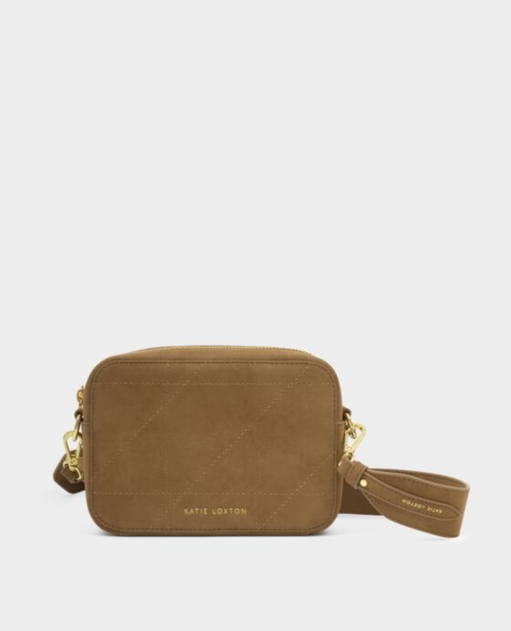 Katie Loxton | Caramel Avery Quilted Suedette Small Crossbody Bag