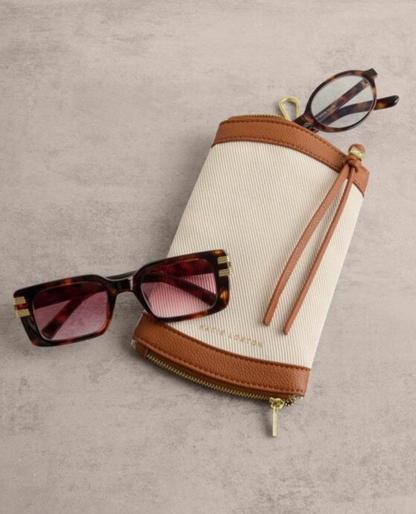 Katie Loxton | Cognac Clip-On Canvas Sunglasses Case