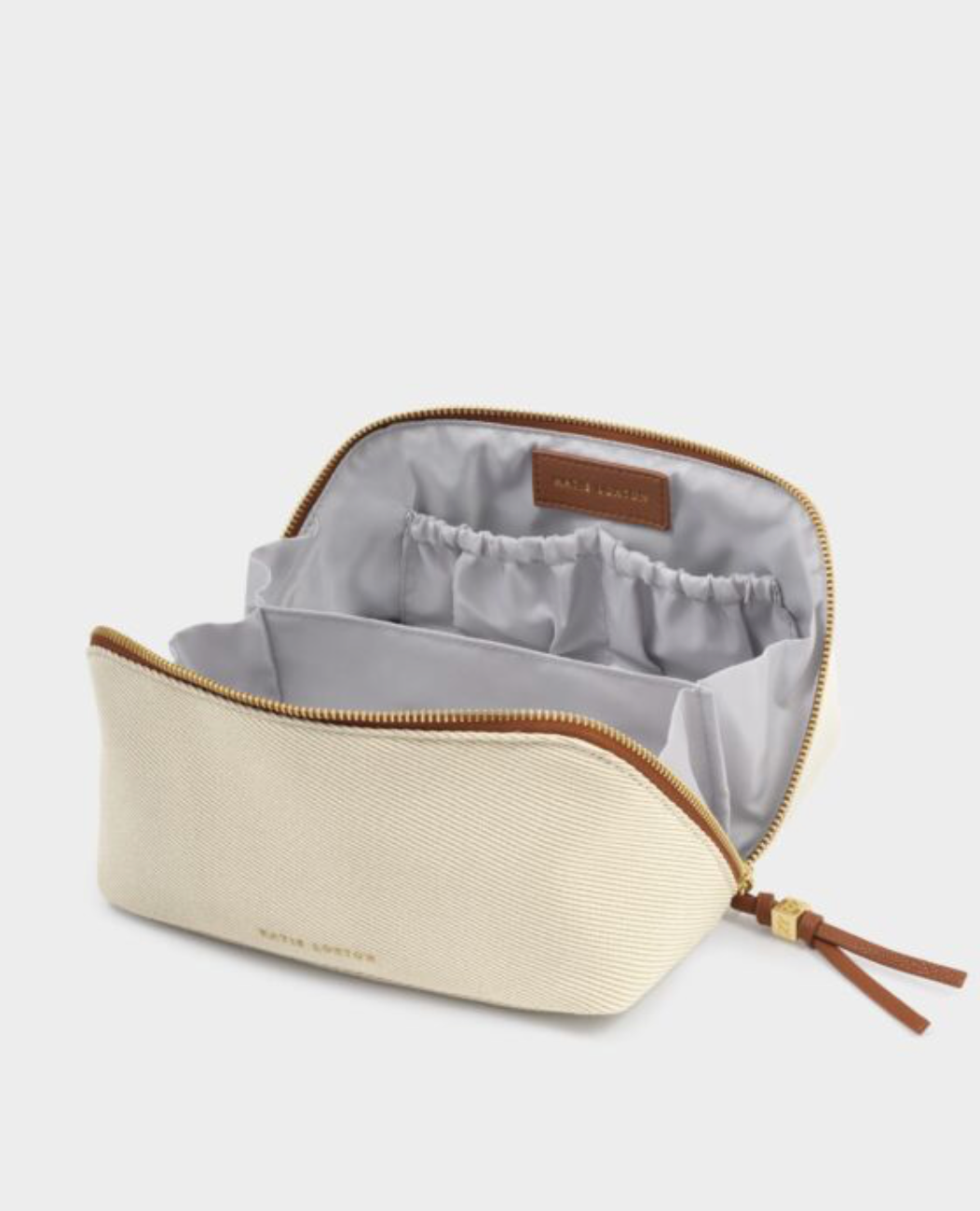 Katie Loxton | Cognac Soho Medium Canvas Makeup & Wash Bag