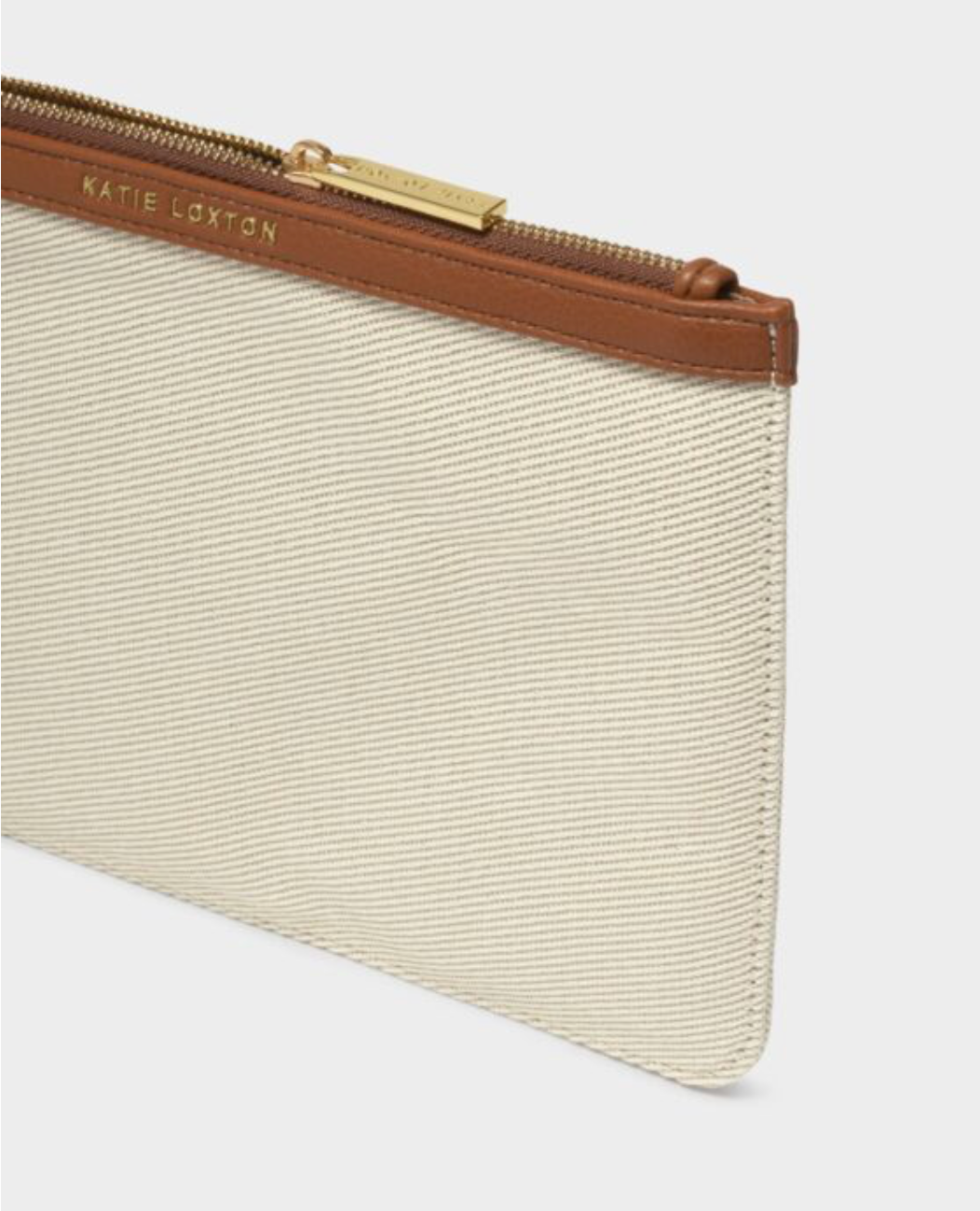 Katie Loxton | Cognac Hallie Canvas Wristlet Pouch