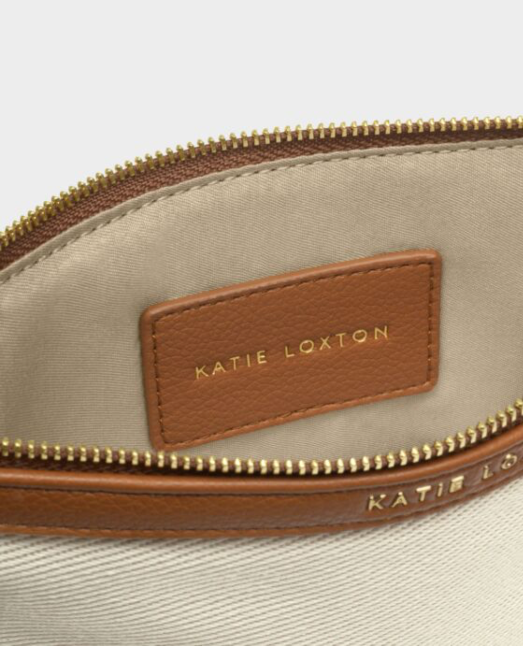 Katie Loxton | Cognac Hallie Canvas Wristlet Pouch