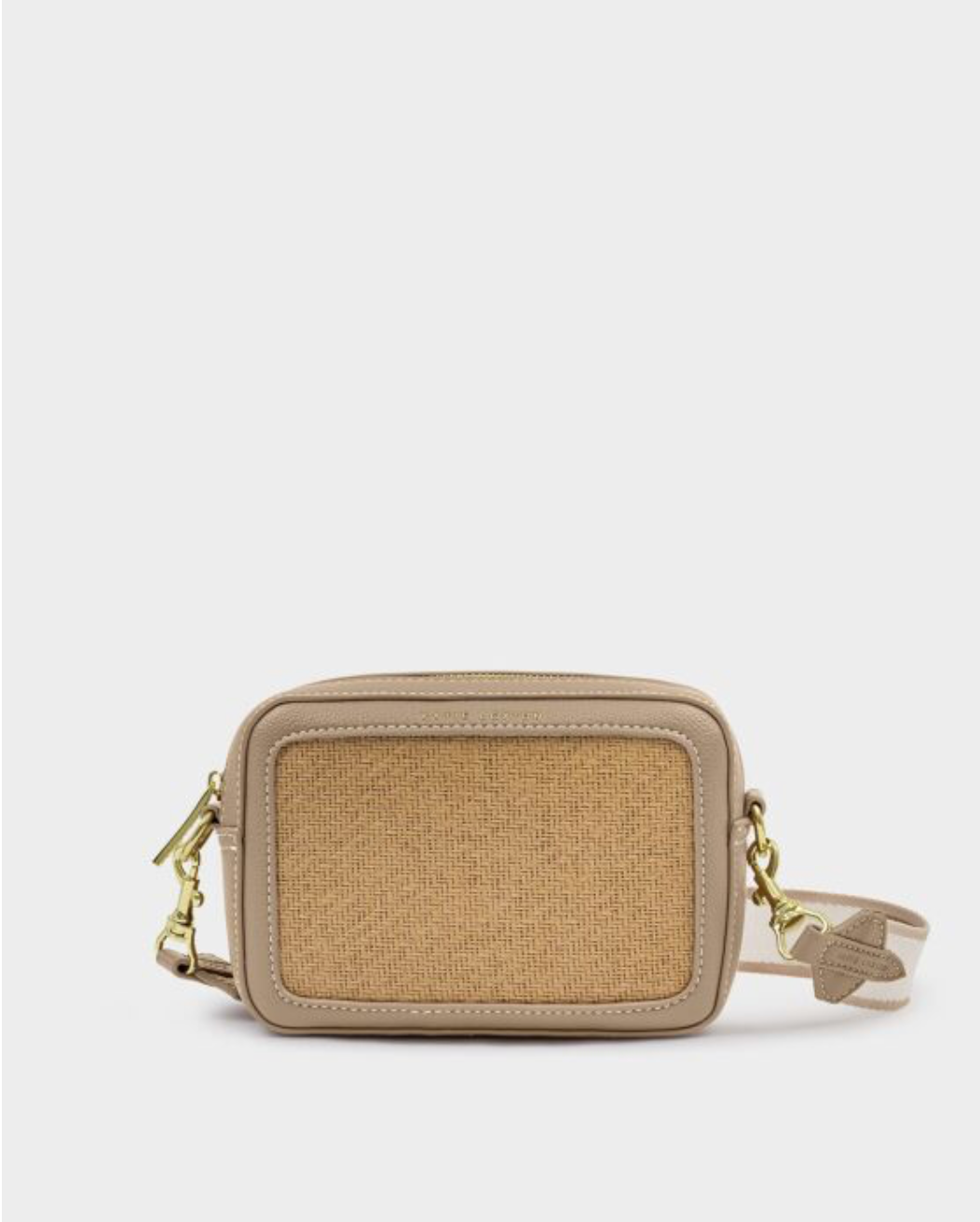 Katie Loxton | Light Taupe Avery Raffia Small Crossbody Bag