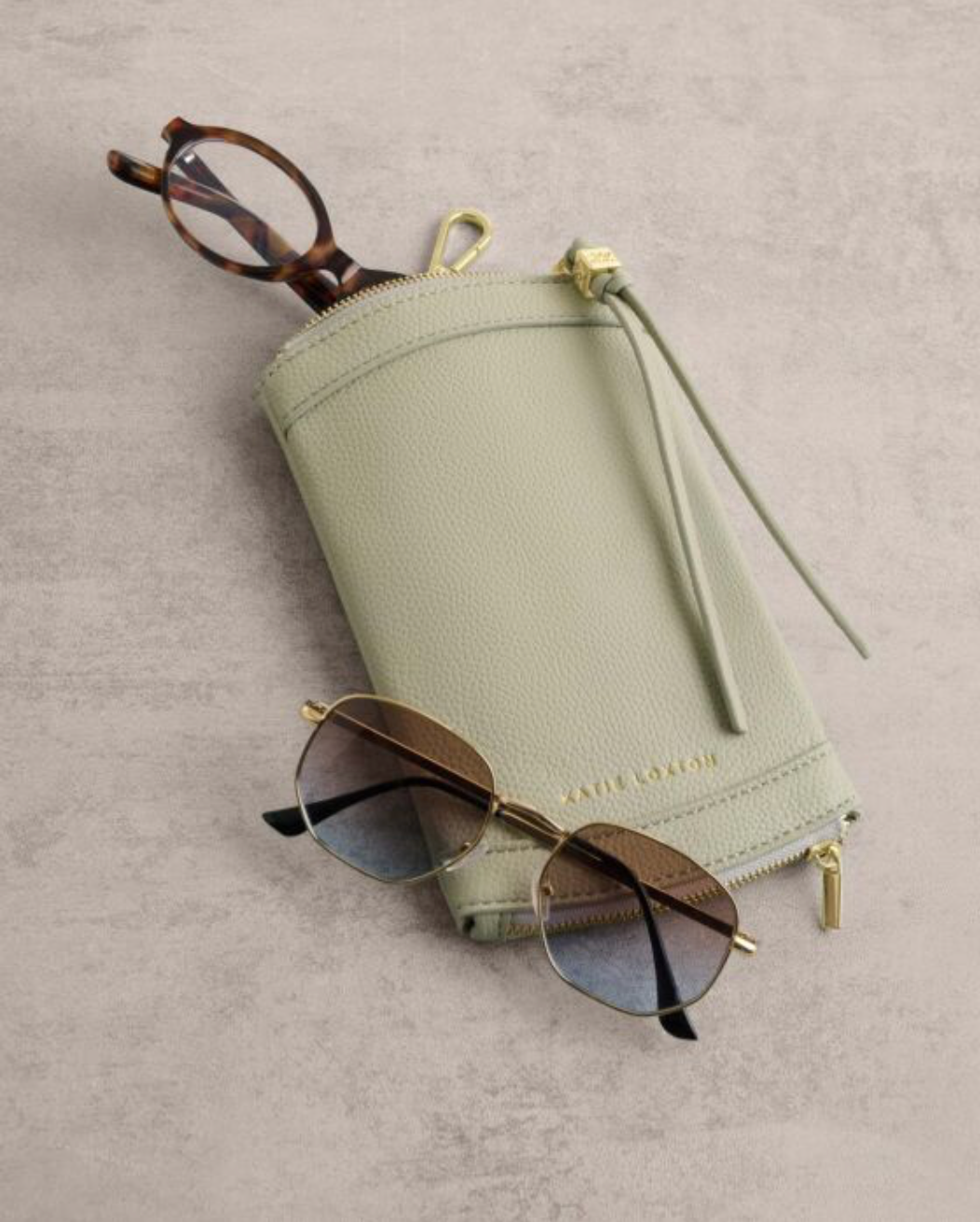 Katie Loxton | Green Mist Clip-On Sunglasses Case
