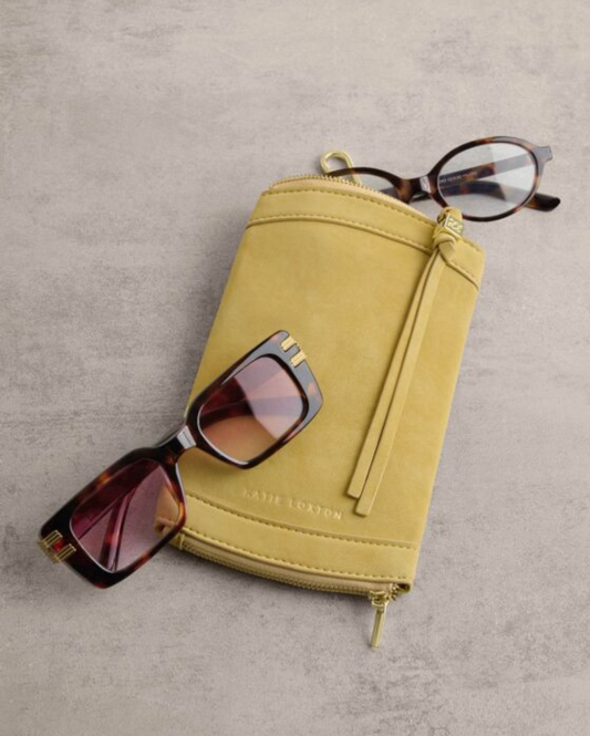 Katie Loxton | Butter Yellow Clip-On Suedette Sunglasses Case