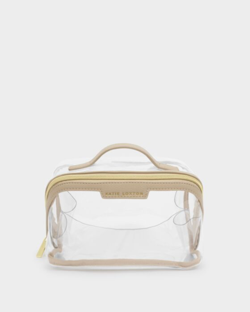 Katie Loxton | Light Taupe Clear Medium Makeup & Wash Bag