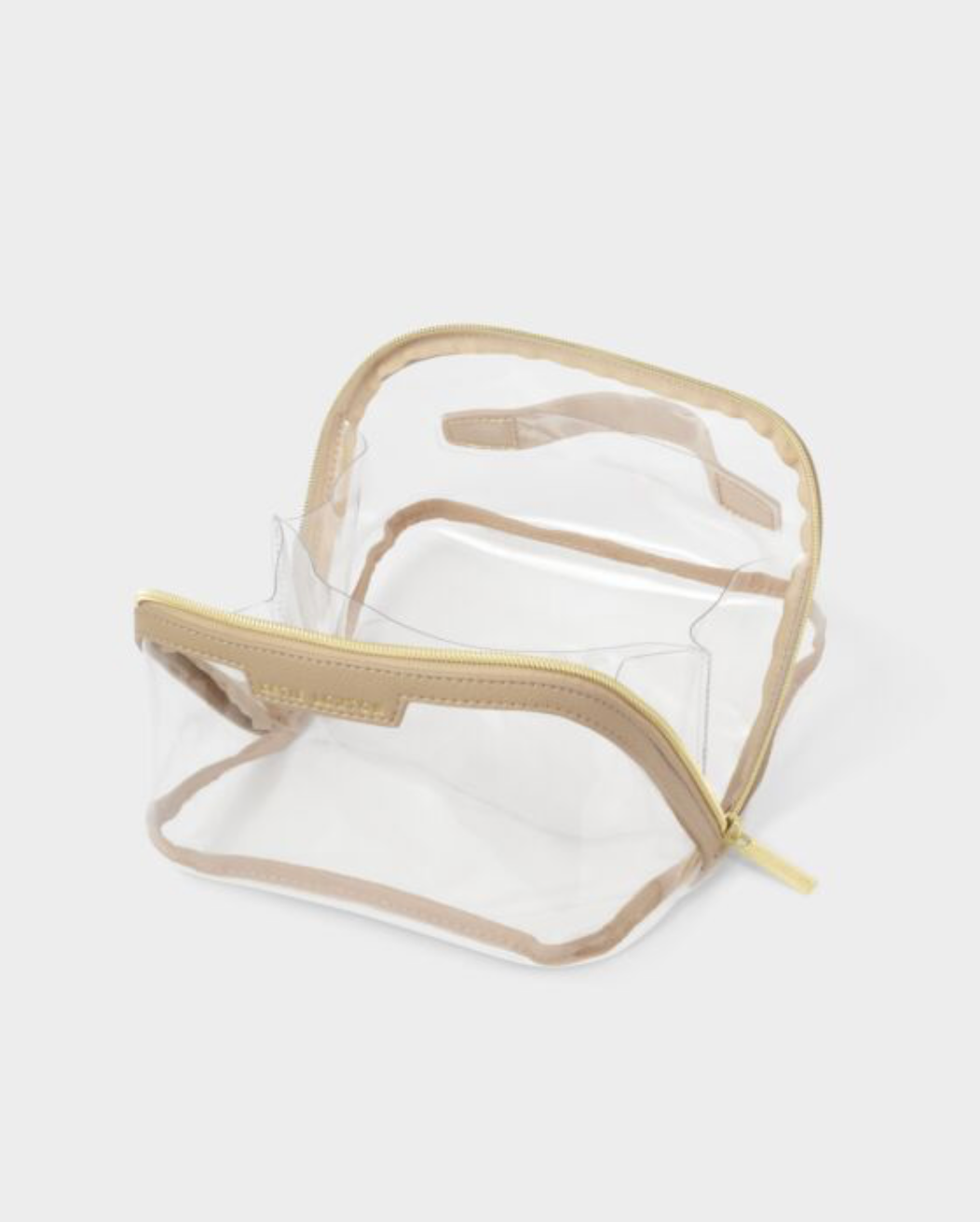 Katie Loxton | Light Taupe Clear Medium Makeup & Wash Bag