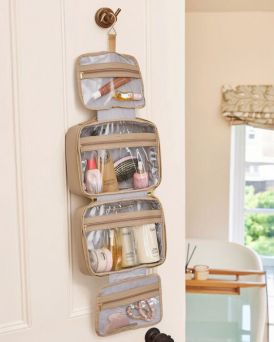 Katie Loxton | Light Taupe Hanging Makeup & Wash Bag