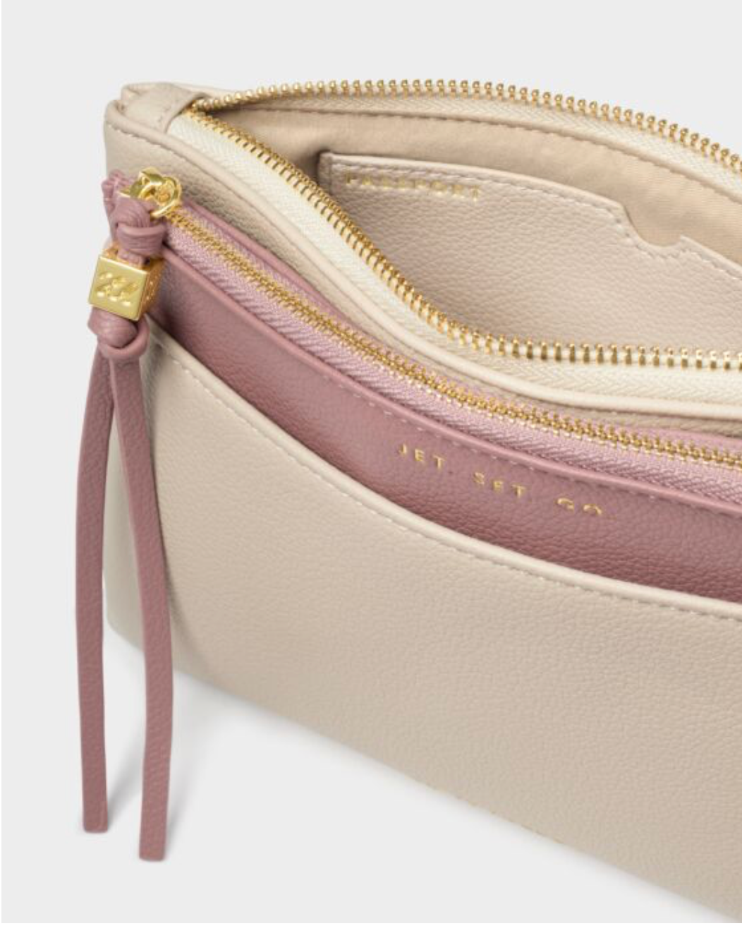 Katie Loxton | Oyster & Deep Rose Travel Duo Pouch