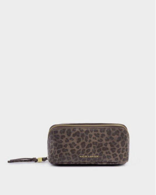 Katie Loxton | Leopard Fold Out Makeup Bag With Mirror