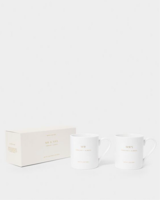 Katie Loxton | 'Mr & Mrs' Porcelain Mug Gift Set