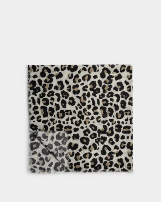 Katie Loxton | Off White & Black Leopard Printed Scarf