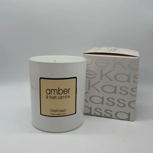 Dekassa | Amber & Fresh Jasmine Luxury Scented Candle