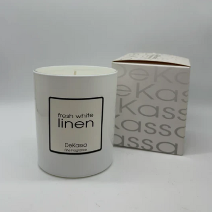 Dekassa | Fresh White Linen Luxury Scented Candle