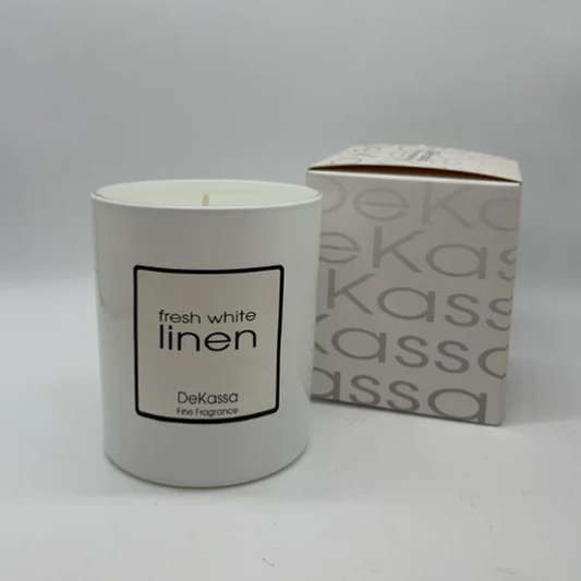 Dekassa | Fresh White Linen Luxury Scented Candle