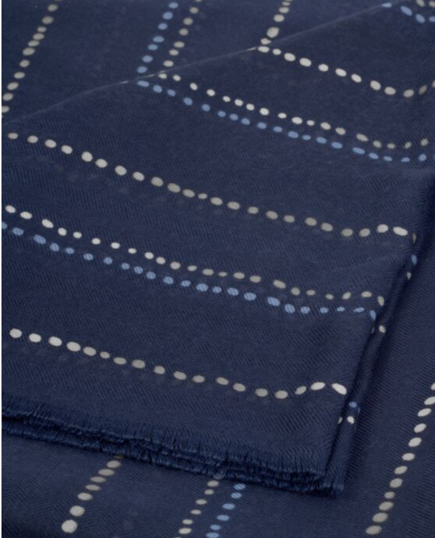 Katie Loxton | Dotted Stripe Print Foil Scarf