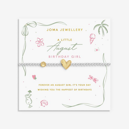 Joma Jewellery  | A Little August Birthday Girl