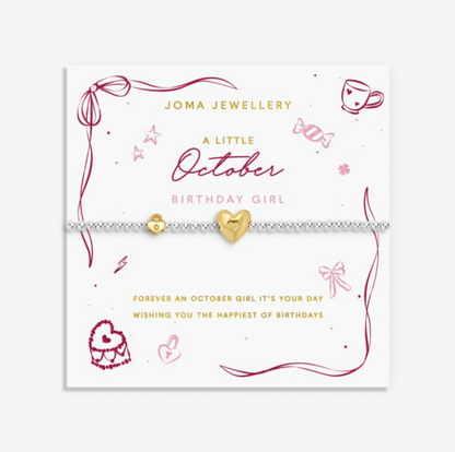 Joma Jewellery  | A Little October Birthday Girl