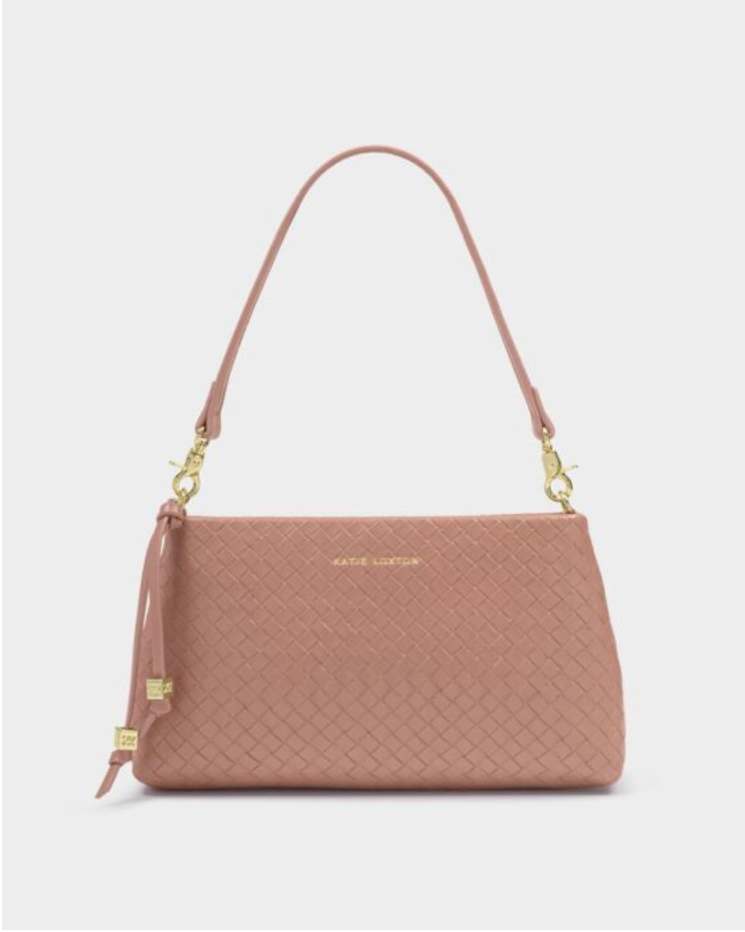 Katie Loxton | Pink Clay Nova Woven Texture Clutch