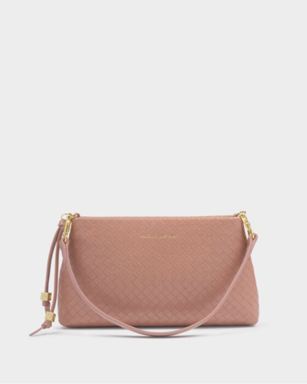Katie Loxton | Pink Clay Nova Woven Texture Clutch