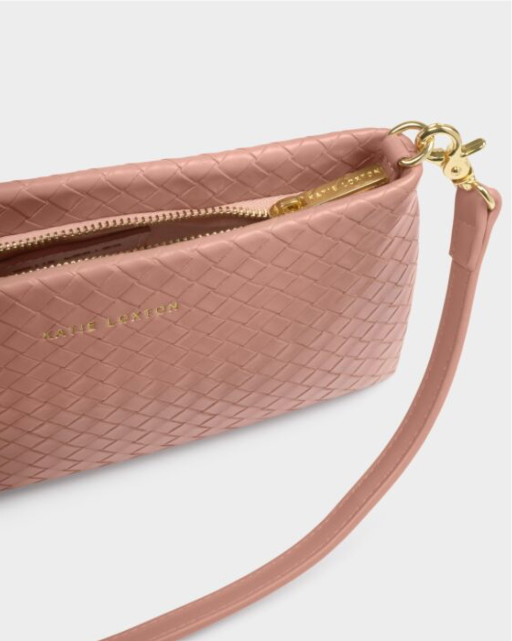 Katie Loxton | Pink Clay Nova Woven Texture Clutch