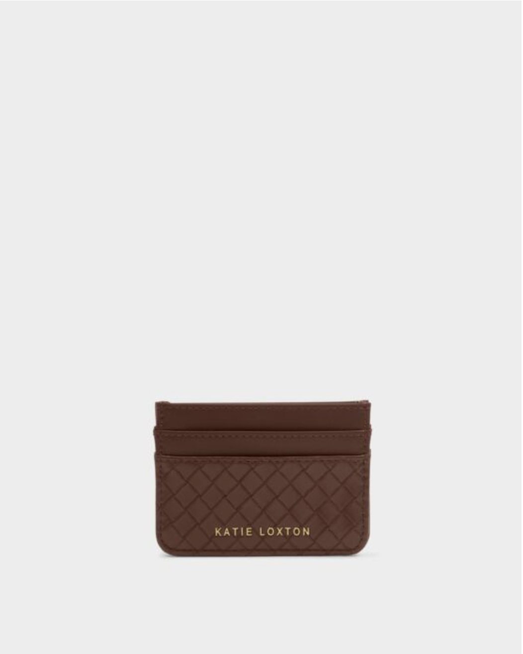 Katie Loxton | Chocolate Nova Woven Texture Card Holder