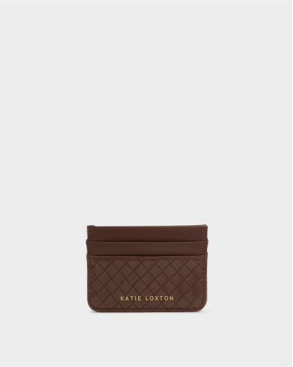 Katie Loxton | Chocolate Nova Woven Texture Card Holder