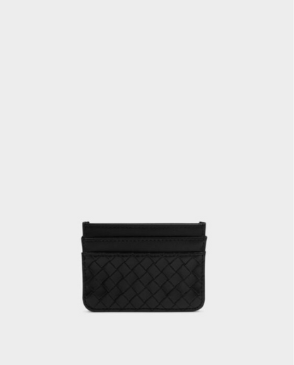 Katie Loxton | Black Nova Woven Texture Card Holder