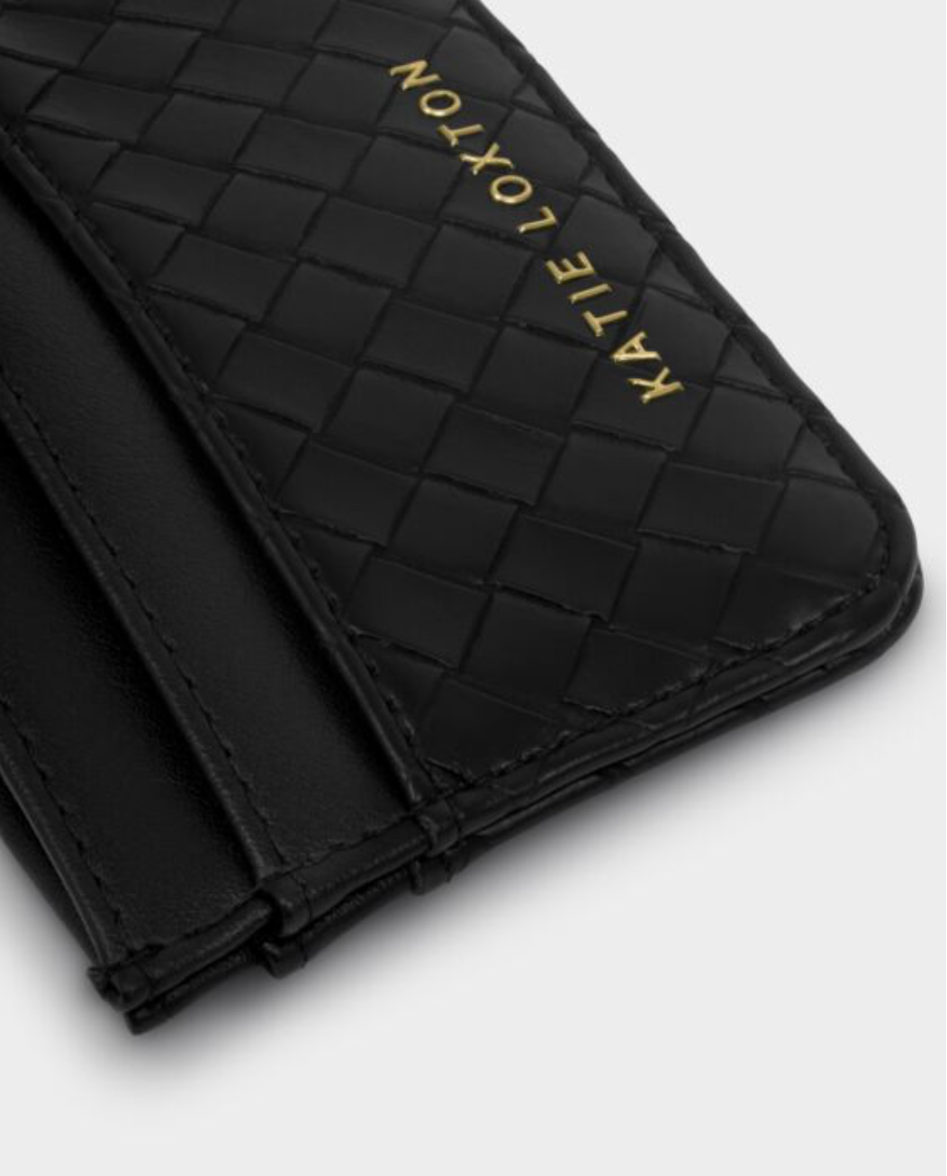 Katie Loxton | Black Nova Woven Texture Card Holder