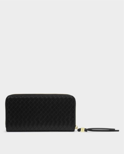Katie Loxton | Black Nova Woven Texture Large Purse