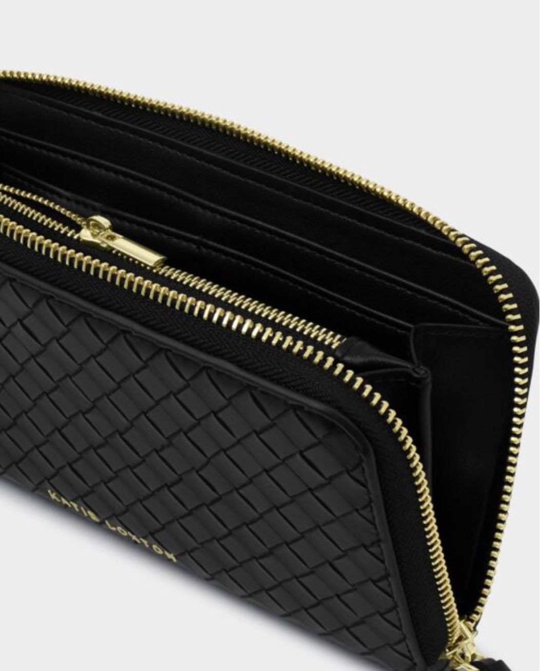 Katie Loxton | Black Nova Woven Texture Large Purse