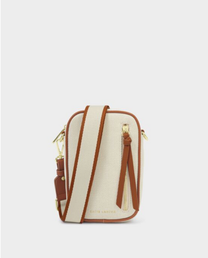 Katie Loxton | Cognac Hallie Canvas Small Crossbody Bag