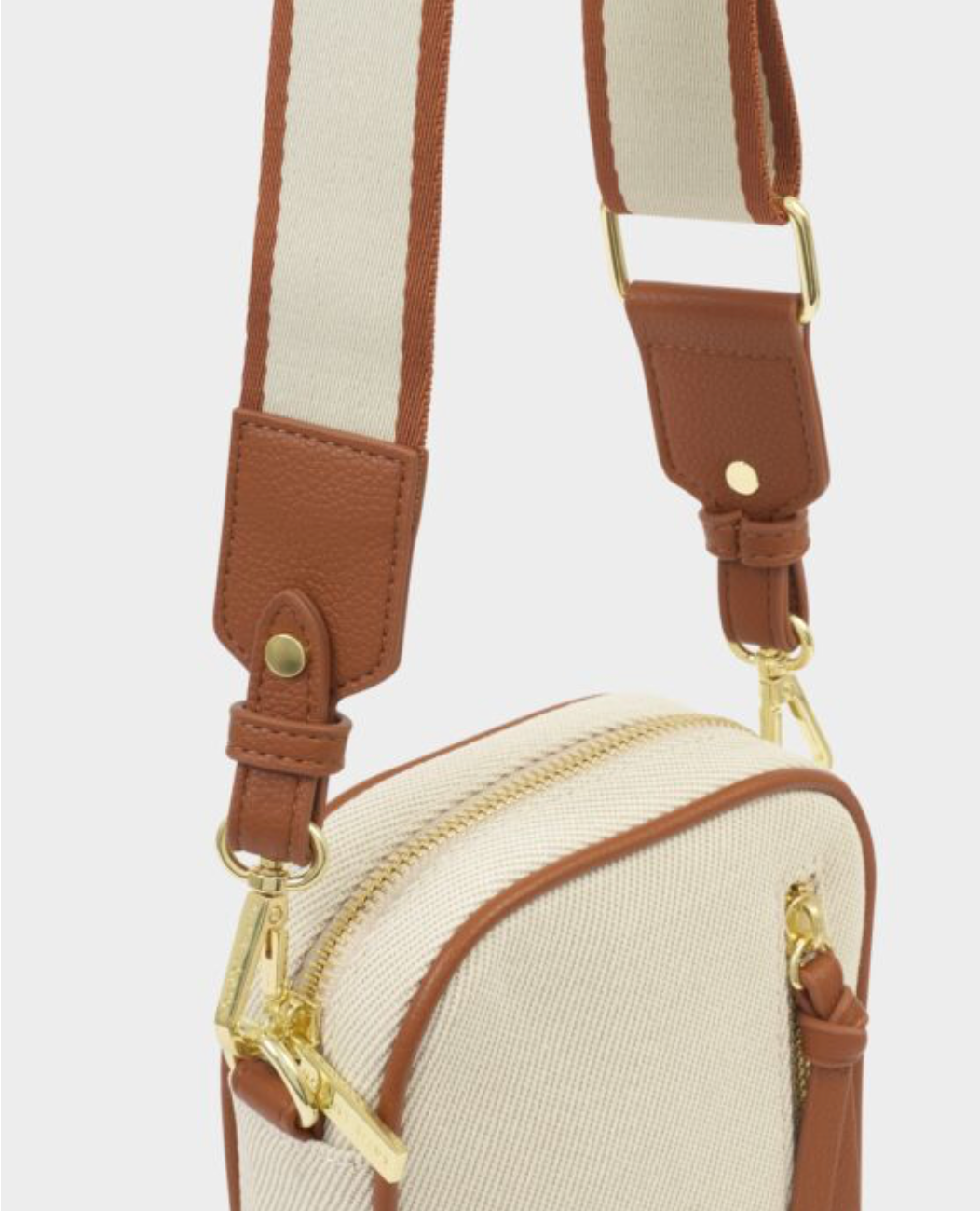 Katie Loxton | Cognac Hallie Canvas Small Crossbody Bag