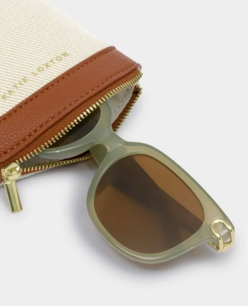 Katie Loxton | Cognac Clip-On Canvas Sunglasses Case