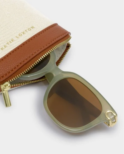 Katie Loxton | Cognac Clip-On Canvas Sunglasses Case