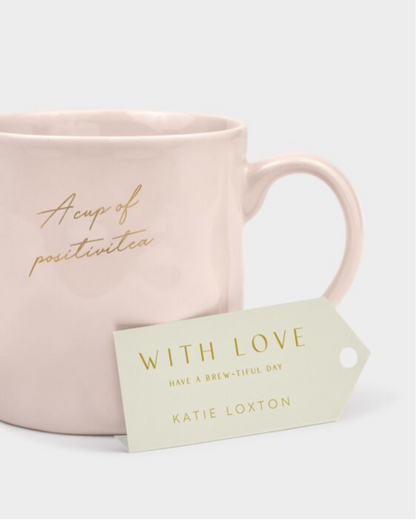 Katie Loxton | 'A Cup of Positivi-Tea' Gift Bow Mug